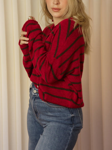 Molly Green - Shay Stripe Slouchy Sweater - Sweaters_Cardigans