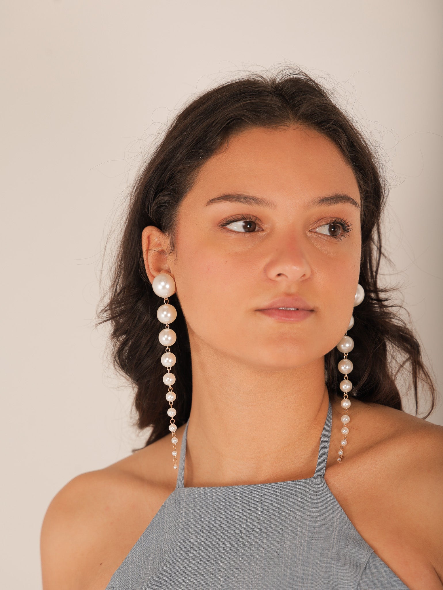 Molly Green - Cascading Pearl Earrings - Jewelry