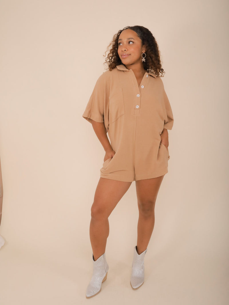 Molly Green - Cierra Slouchy Romper - Rompers _ Jumpsuits