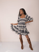 Molly Green - Dolly Plaid Babydoll Dress - Casual_Dresses