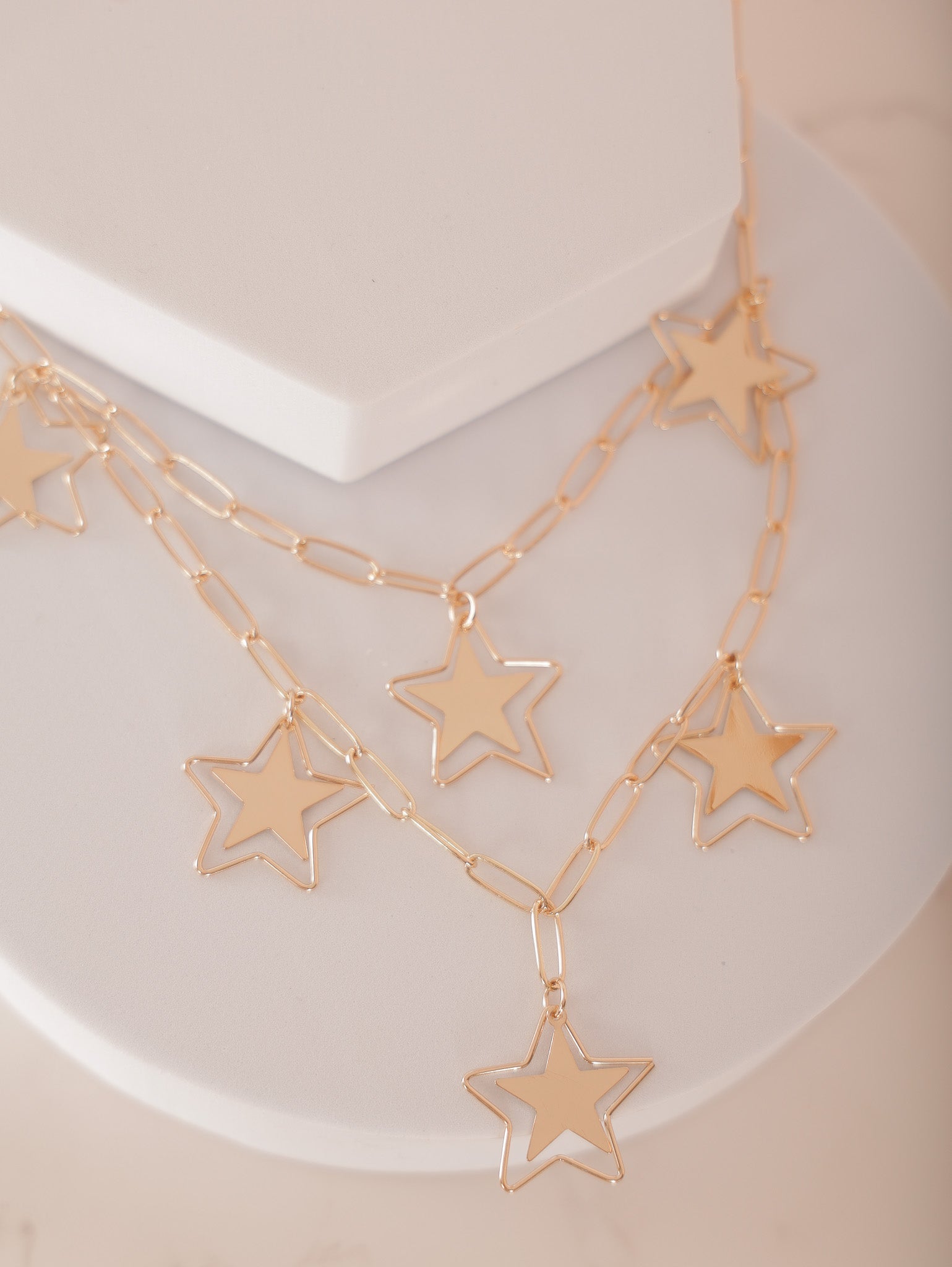 Molly Green - Draped Stars Necklace - Jewelry