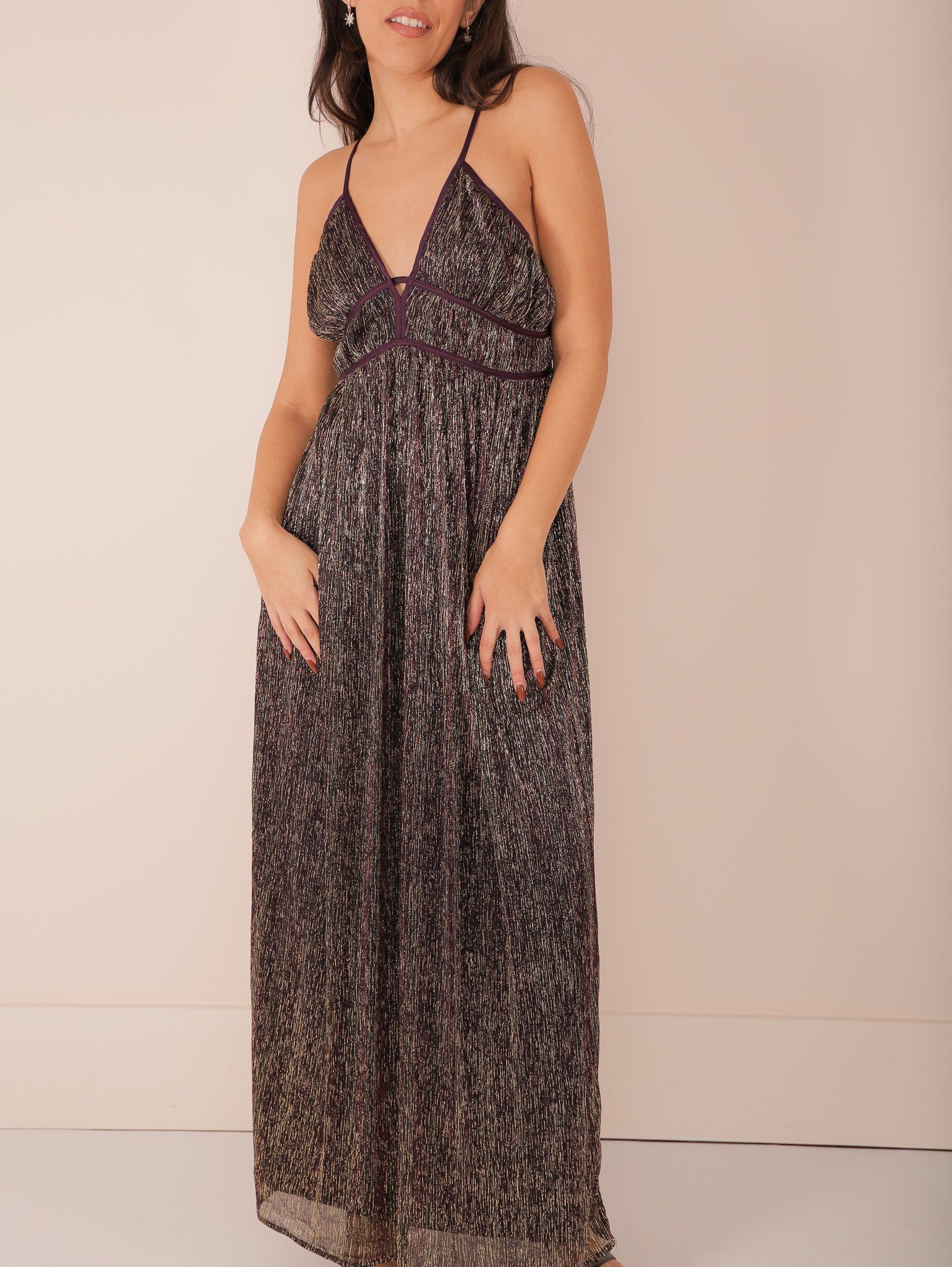 Molly Green - Evelette Shiny Maxi Dress - Dressy_Dresses