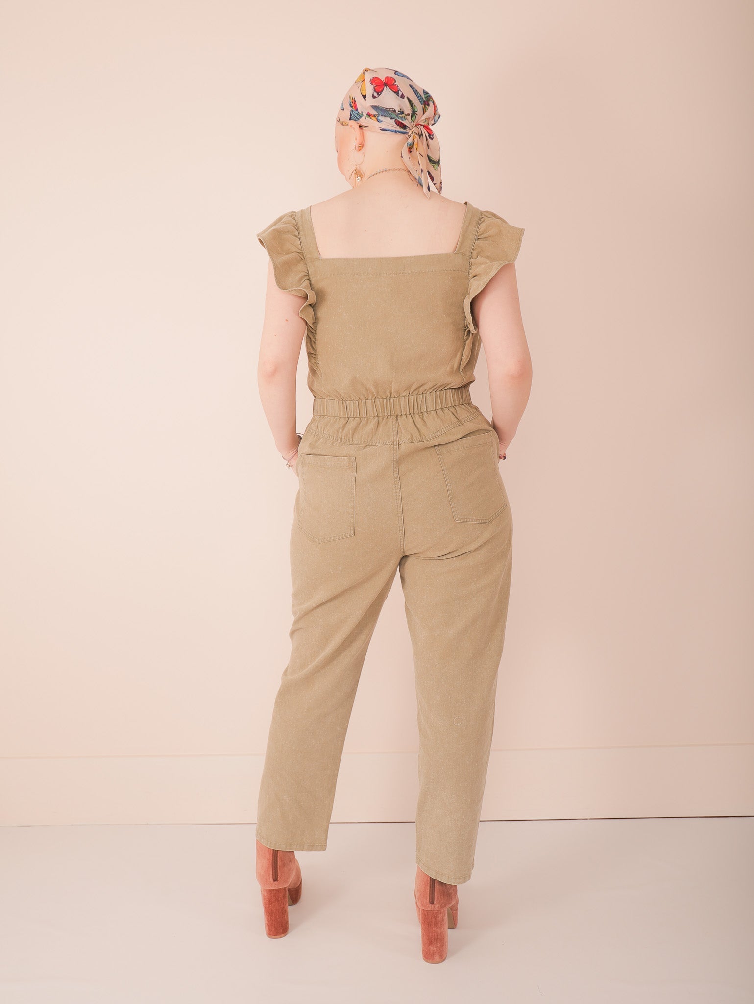 Molly Green - Fiora Ruffle Denim Jumpsuit - Rompers _ Jumpsuits