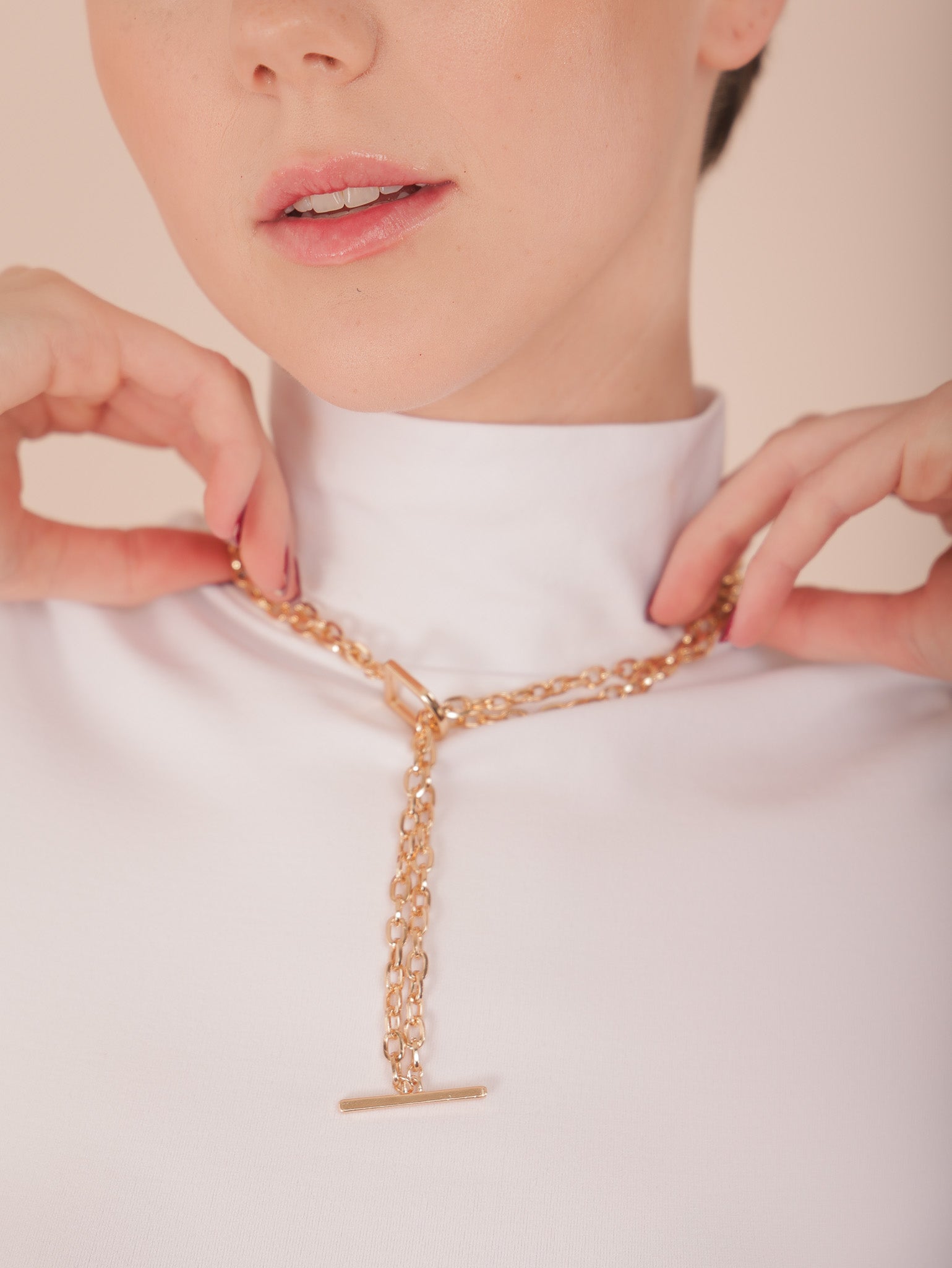 Molly Green - Get It Clasp Front Necklace - Jewelry