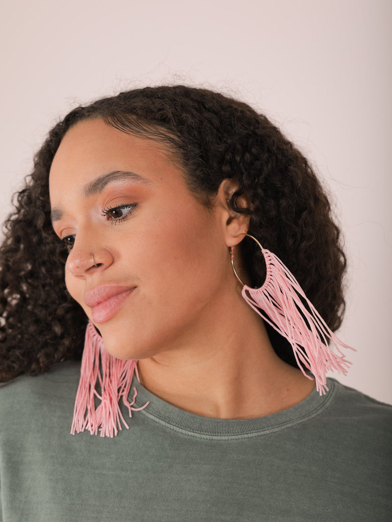 Molly Green - Hangin' By A Thread Hoops - Jewelry