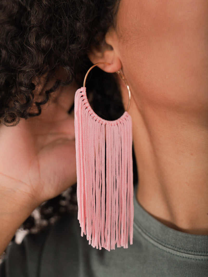 Molly Green - Hangin' By A Thread Hoops - Jewelry