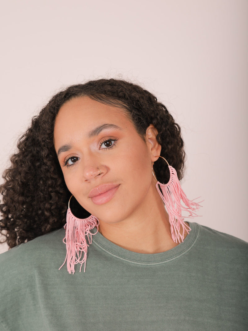 Molly Green - Hangin' By A Thread Hoops - Jewelry
