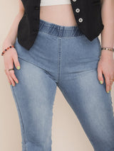 Molly Green - In A Daze Pull On Flares - Denim