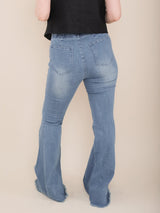 Molly Green - In A Daze Pull On Flares - Denim