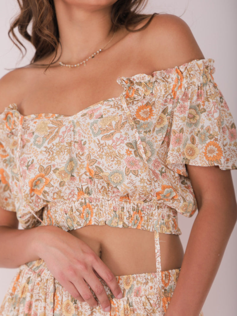 Molly Green - Milly Pattern Crop Top - Casual_Tops