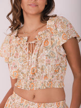 Molly Green - Milly Pattern Crop Top - Casual_Tops