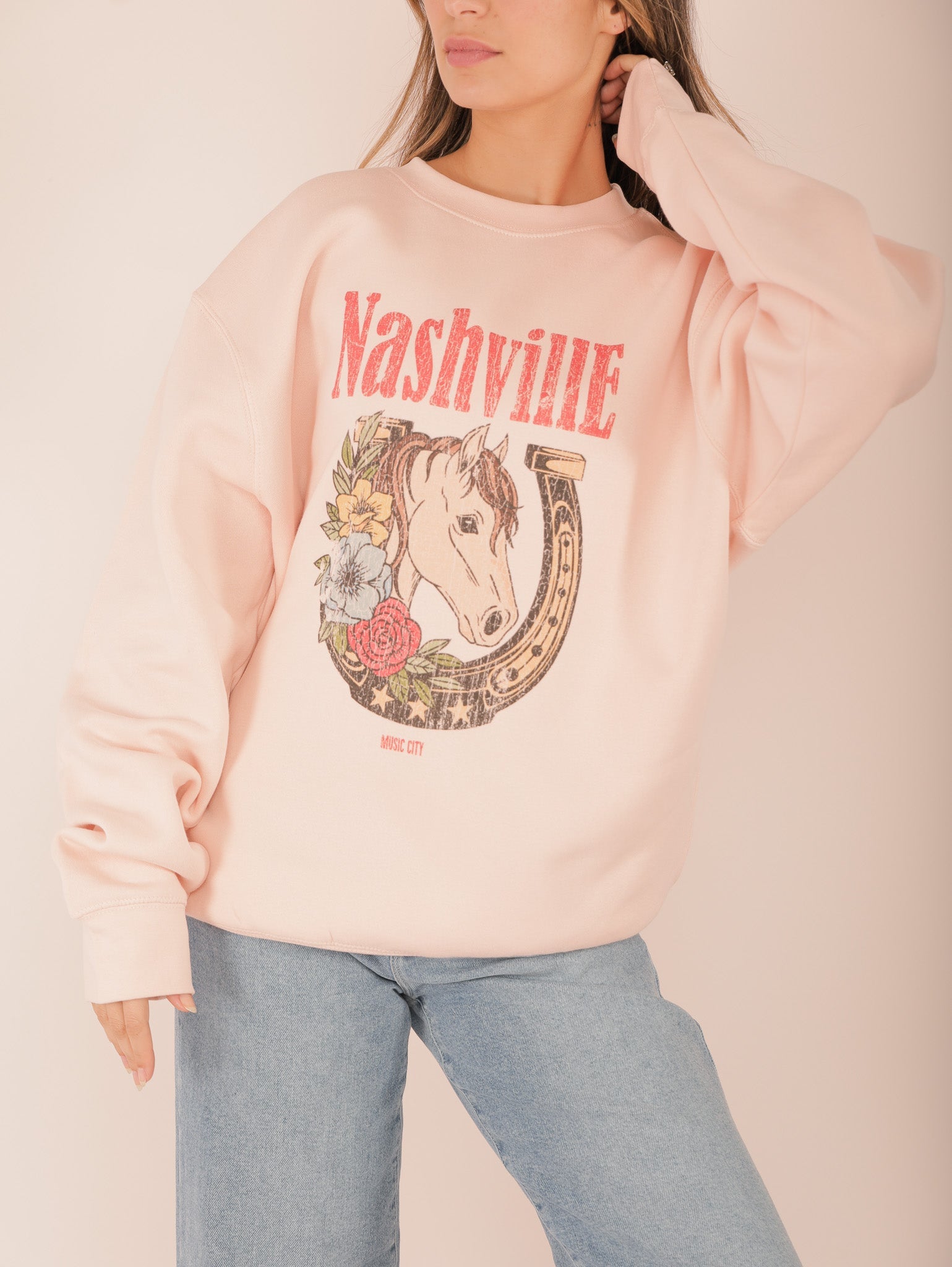 Molly Green - Nashville Horseshoe Sweatshirt - Casual_Tops