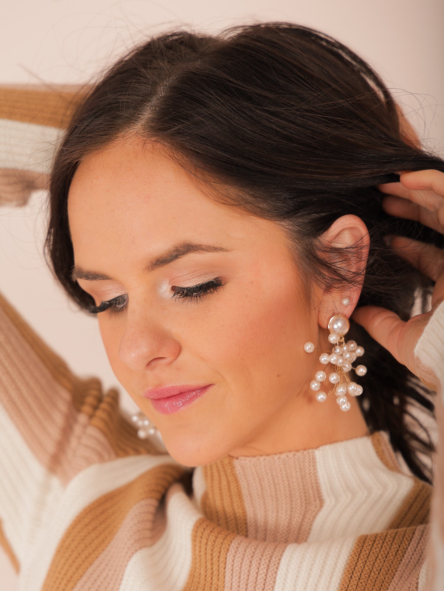 Molly Green - Pearl Chandelier Earrings - Jewelry