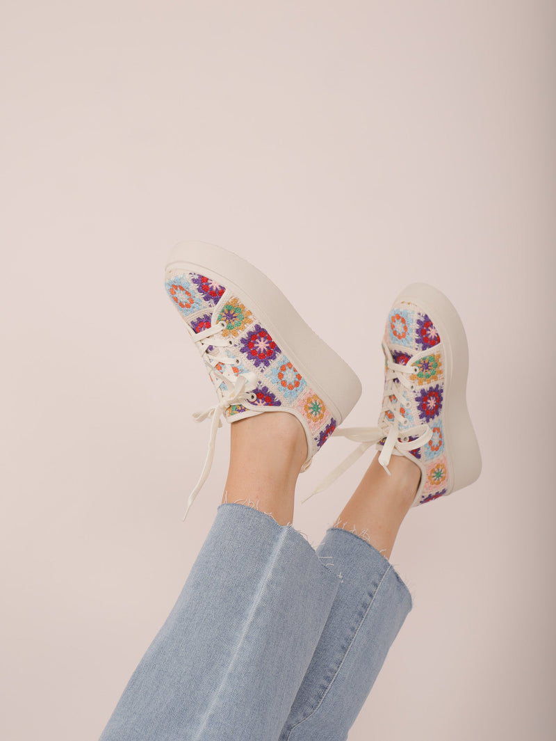 Molly Green - Rambling Crochet Sneakers - Shoes
