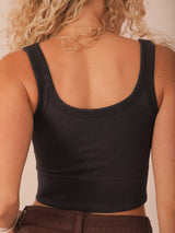 Molly Green - Ray Ribbed Crop Top - basic_tops