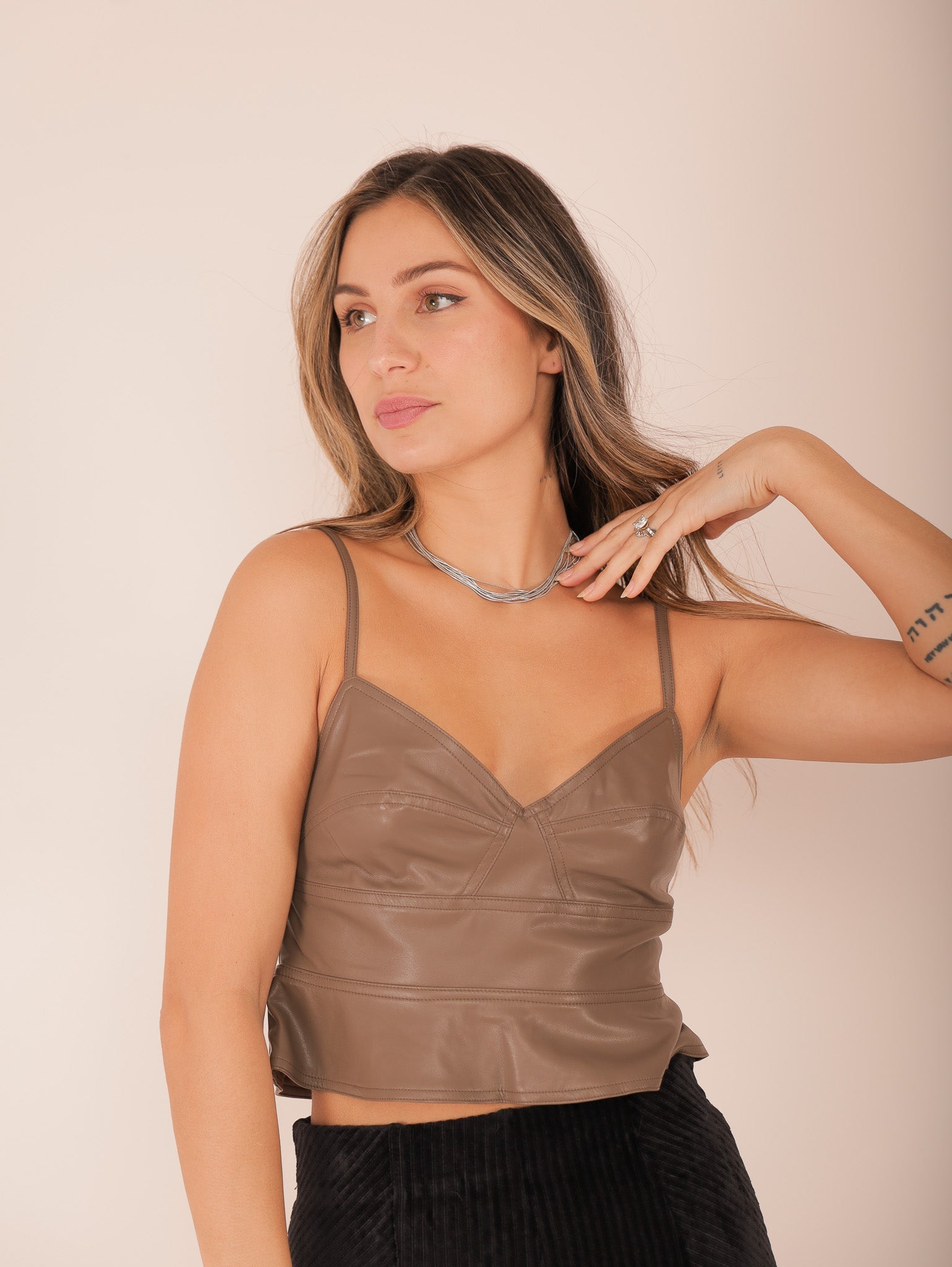 Molly Green - Rihanna Leather Tank - Casual_Tops