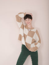 Molly Green - Sam Checkered Sweater - Sweaters_Cardigans