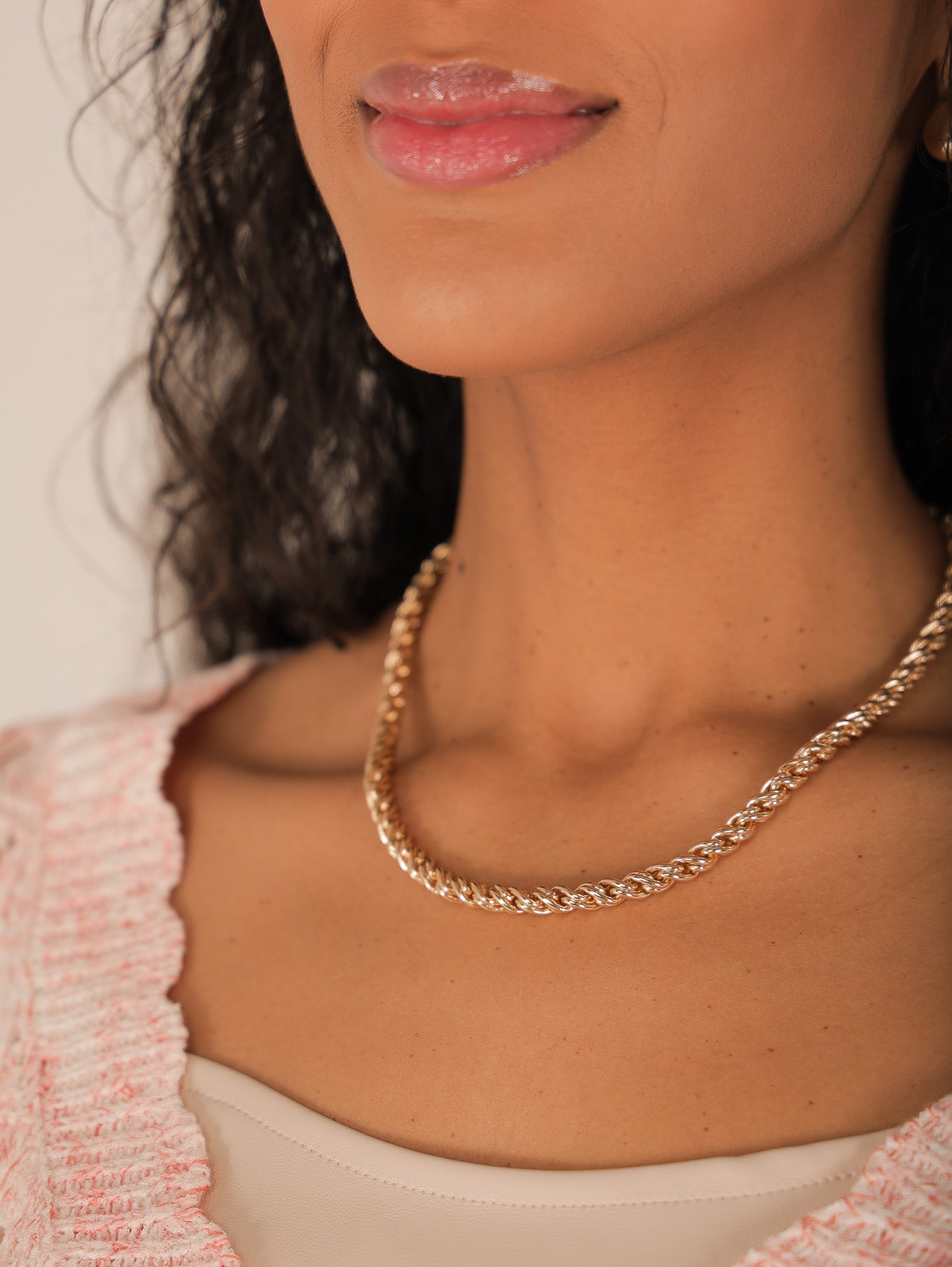 Molly Green - Short Line Chain Necklace - Jewelry