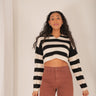 Molly Green - Tory Striped Crop Sweater - Sweaters_Cardigans